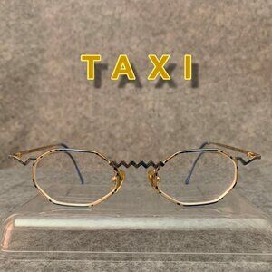 TAXI 251 Vintage Casanova Gold Blue Optical/Prescription Eyeglasses Frame